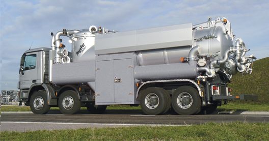 Main components KOKS MegaVac dry substances vacuum truck